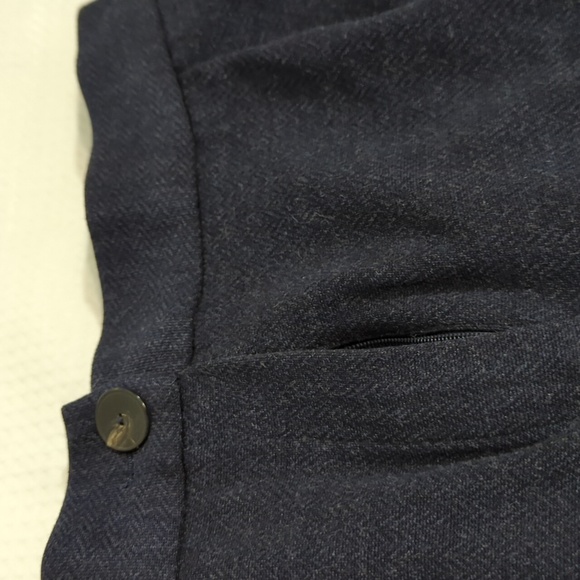 Massimo Dutti Dark Navy Midweight High Rise Dress Pants - Picture 7 of 11